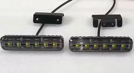 Amber LED Lights With Brackets (X2)