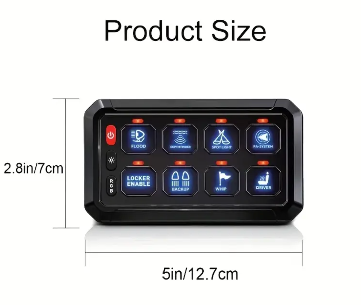 8 Way 12v/24v LED Switch Panel And Control Unit (With Wireless Phone Control)