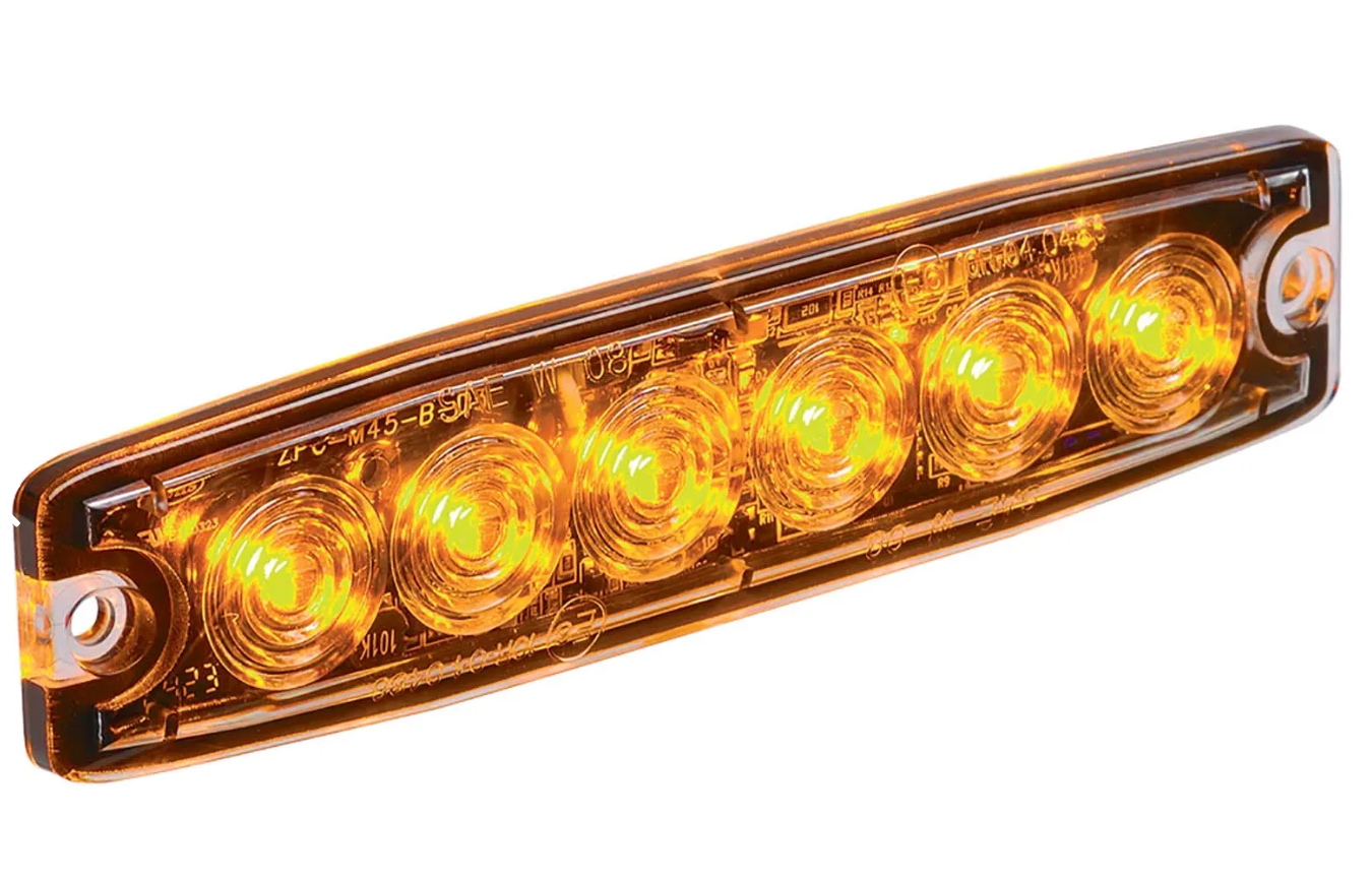 Amber Low Profile 6 LED Light