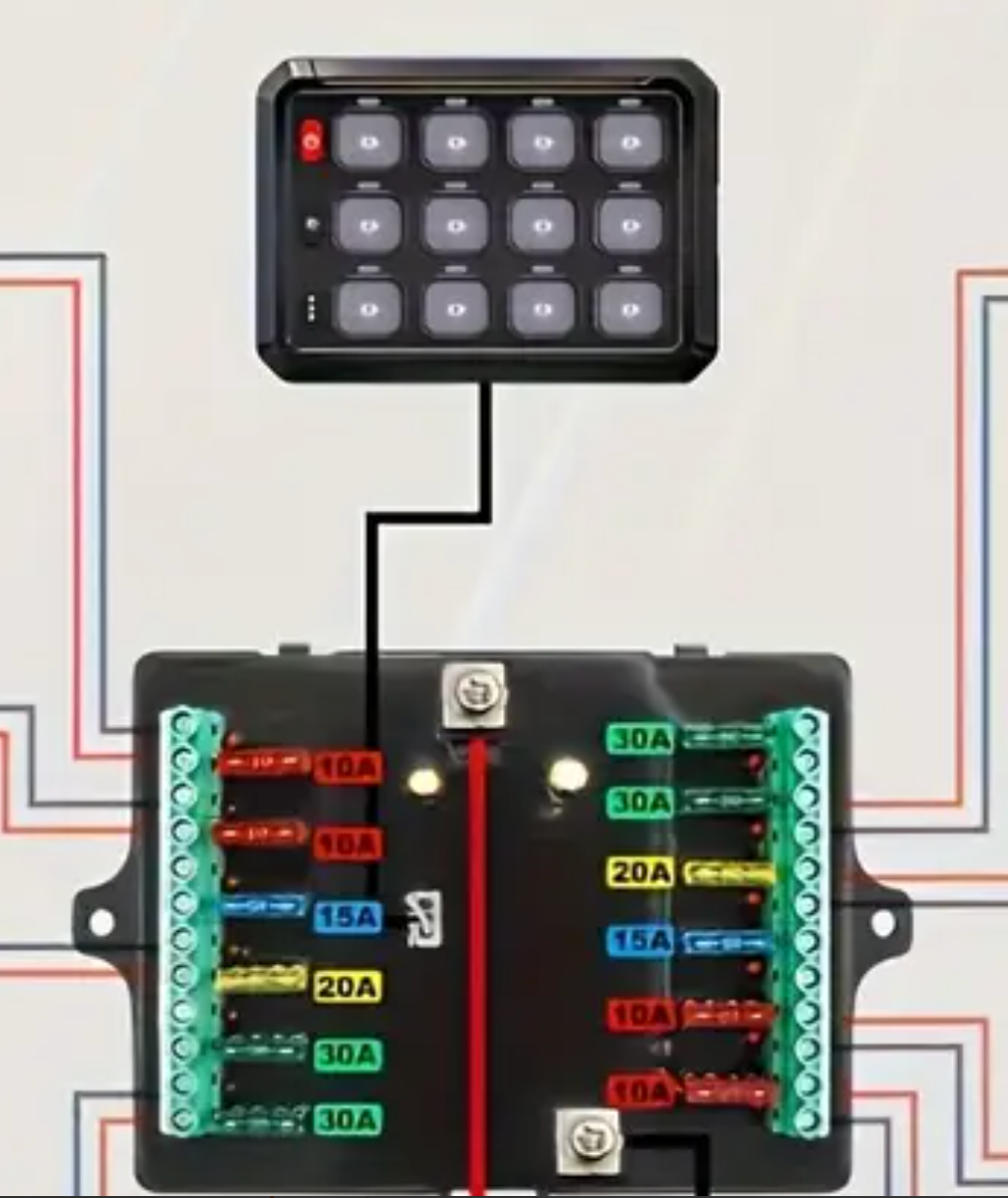 12 Way 12v/24v LED Switch Panel And Control Unit