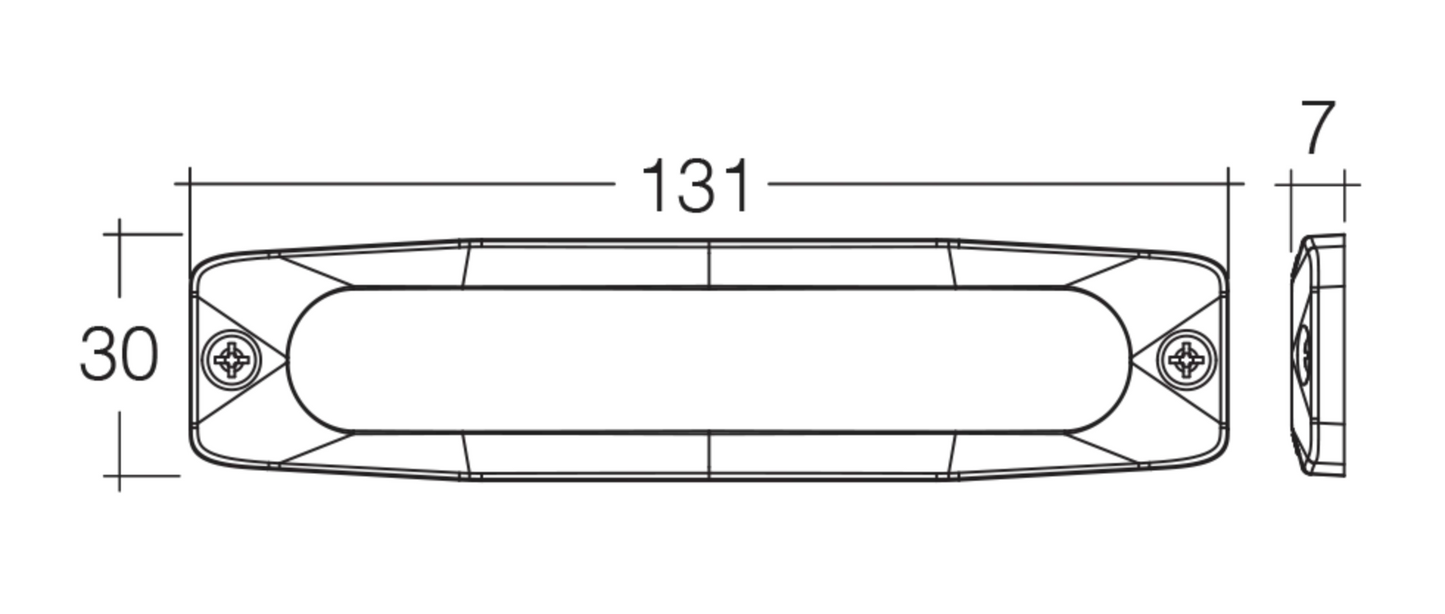 Amber Low Profile 6 LED Light