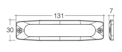 Amber Low Profile 6 LED Light