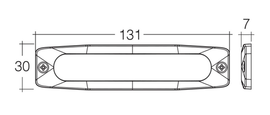 Amber Low Profile 6 LED Light