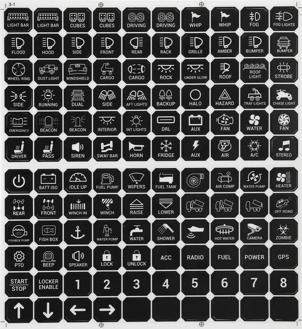 6 Way 12v/24v LED Switch Panel With Control Unit