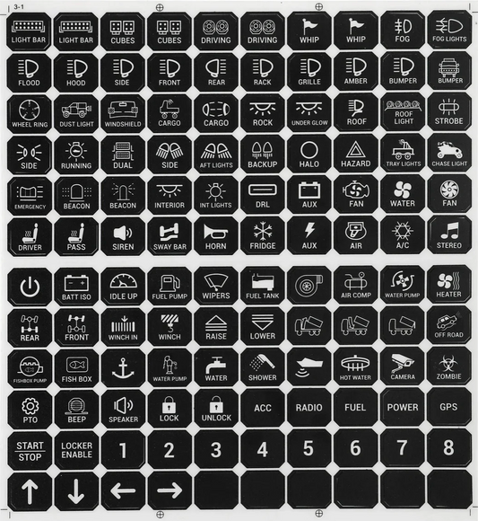 6 Way 12v/24v LED Switch Panel With Control Unit